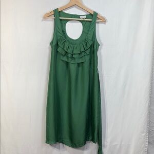 🗯️ Dolan silk and cotton Green Ruffled Tiered Sundress